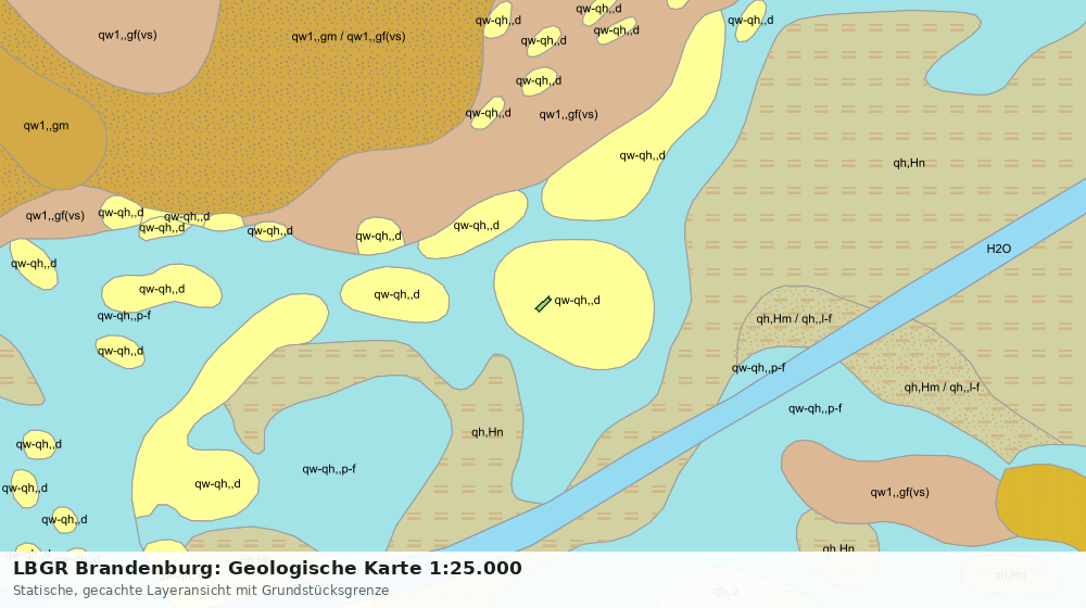 Statische Kartenansicht: LBGR Brandenburg: Geologische Karte 1:25.000