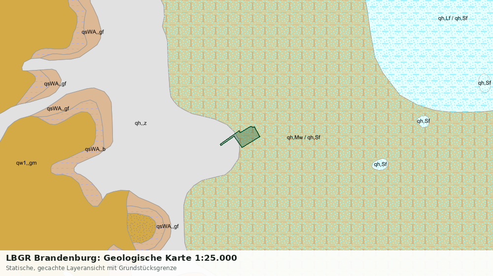 Statische Kartenansicht: LBGR Brandenburg: Geologische Karte 1:25.000