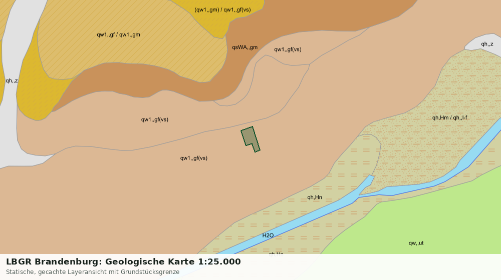 Statische Kartenansicht: LBGR Brandenburg: Geologische Karte 1:25.000