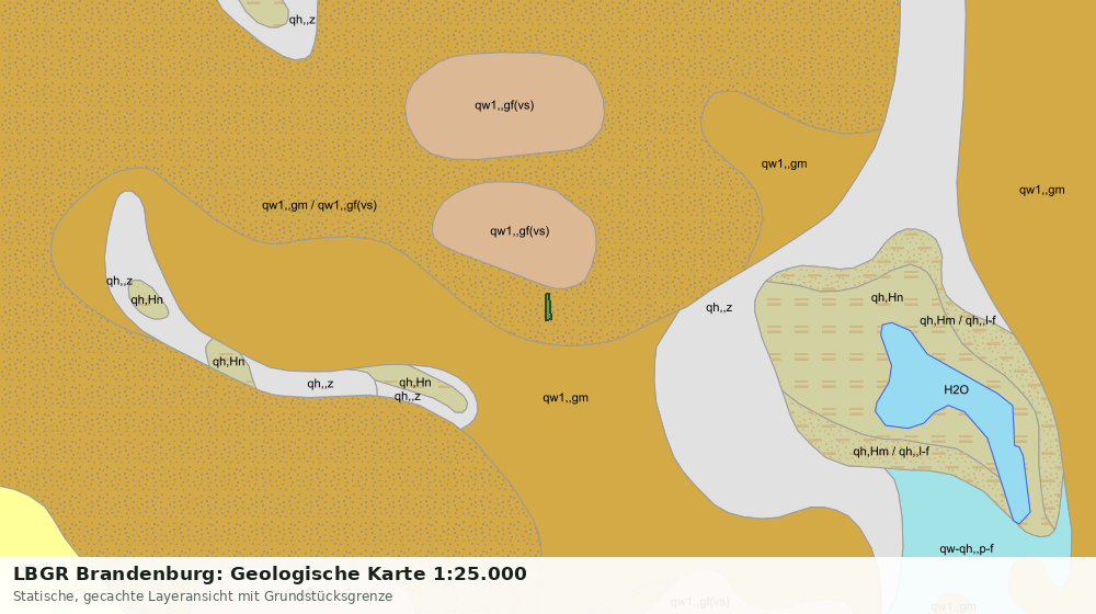 Statische Kartenansicht: LBGR Brandenburg: Geologische Karte 1:25.000