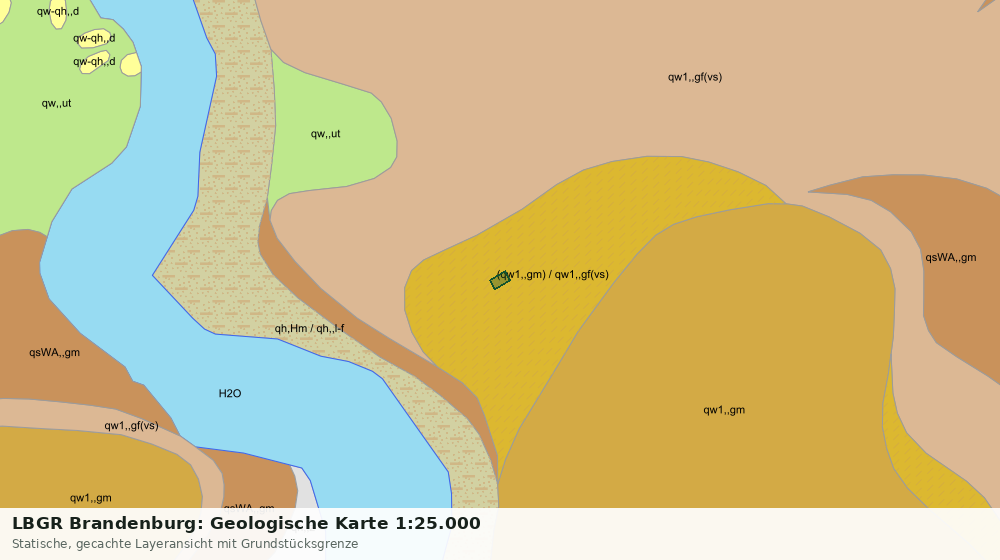 Statische Kartenansicht: LBGR Brandenburg: Geologische Karte 1:25.000