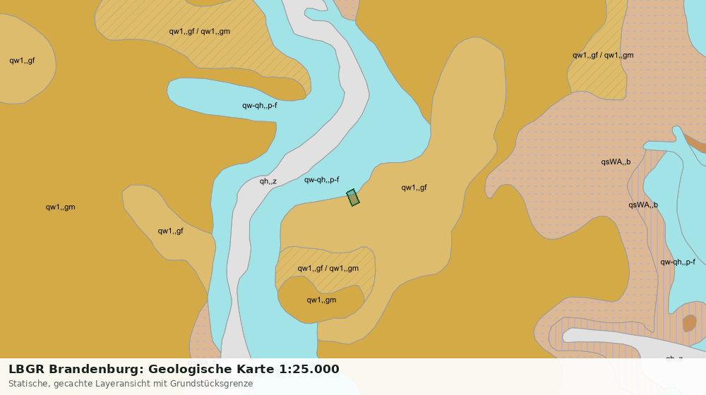 Statische Kartenansicht: LBGR Brandenburg: Geologische Karte 1:25.000