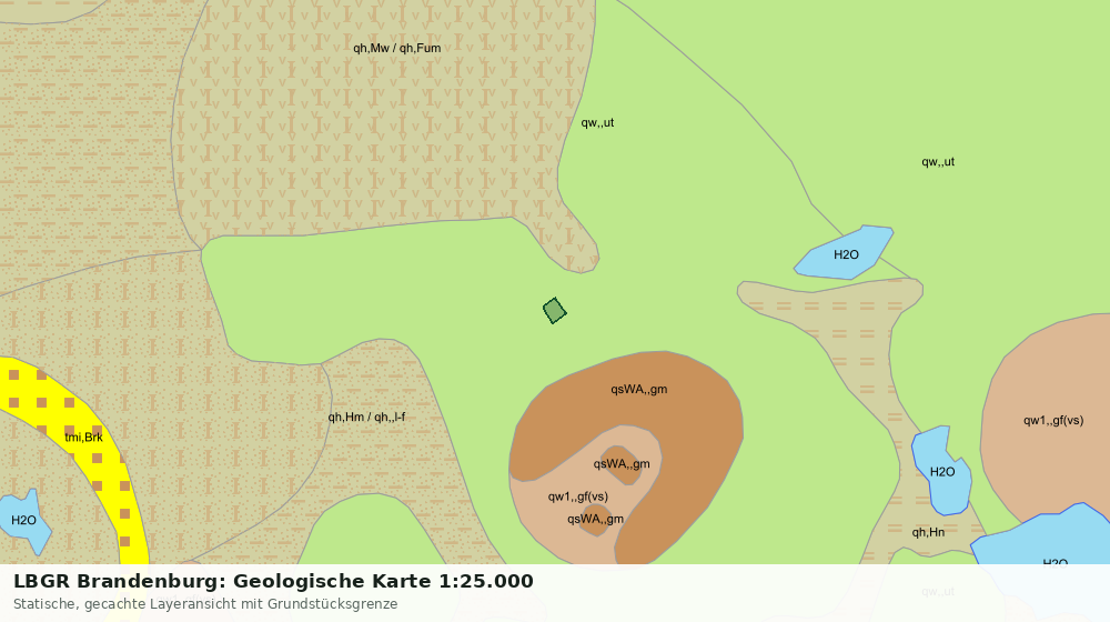 Statische Kartenansicht: LBGR Brandenburg: Geologische Karte 1:25.000