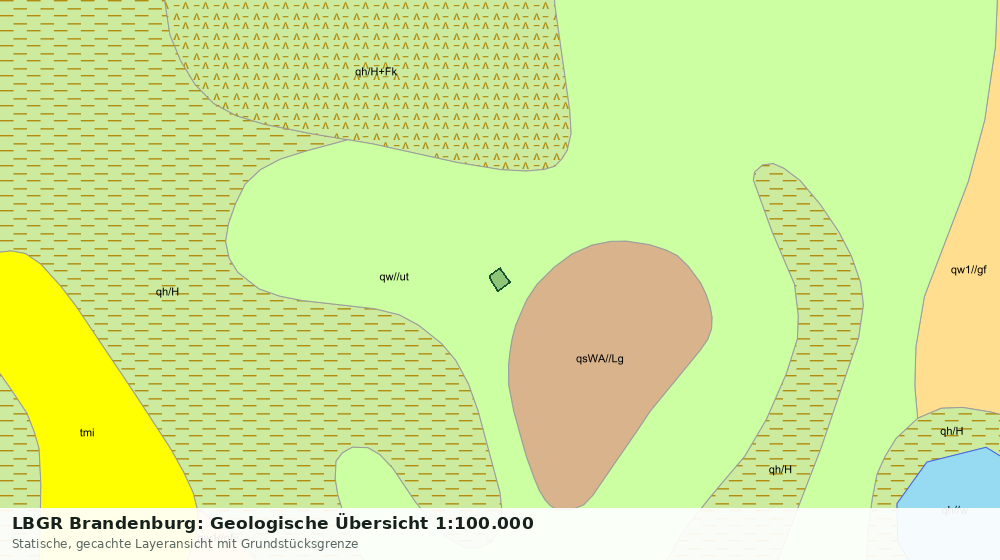 Statische Kartenansicht: LBGR Brandenburg: Geologische Übersicht 1:100.000