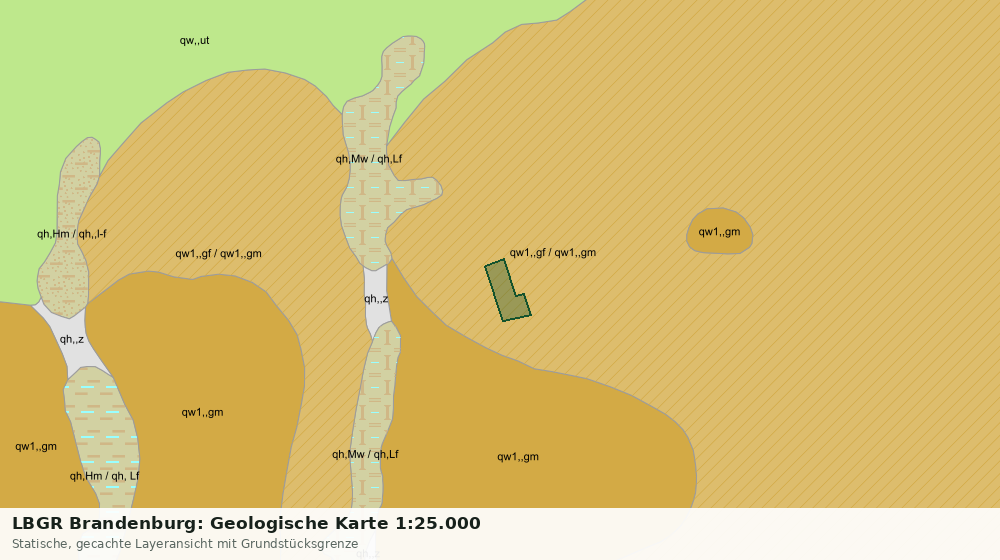 Statische Kartenansicht: LBGR Brandenburg: Geologische Karte 1:25.000