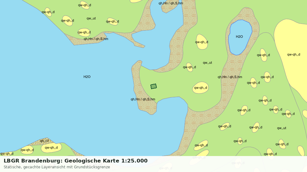 Statische Kartenansicht: LBGR Brandenburg: Geologische Karte 1:25.000