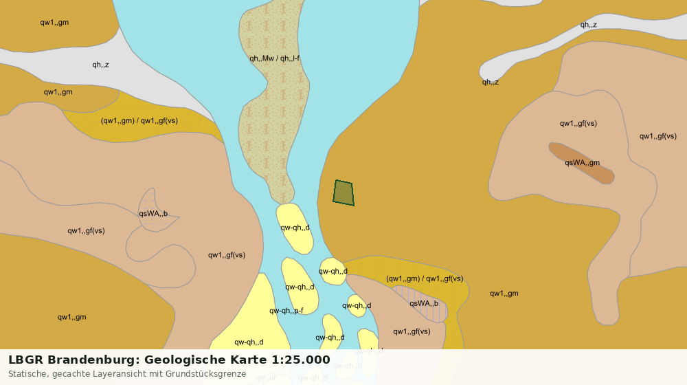 Statische Kartenansicht: LBGR Brandenburg: Geologische Karte 1:25.000
