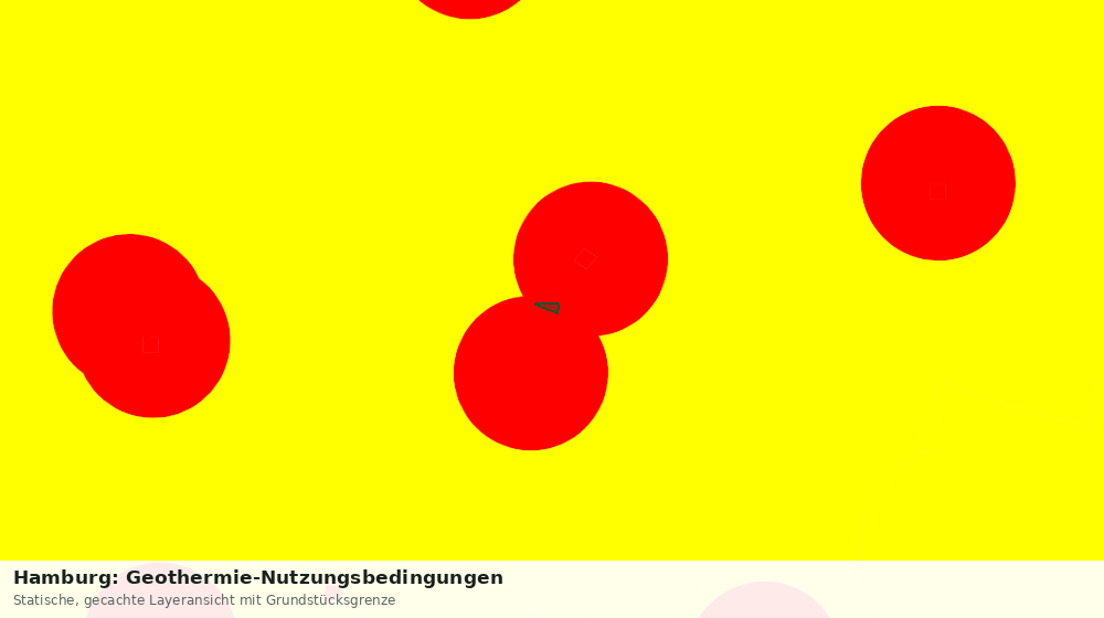 Statische Kartenansicht: Hamburg: Geothermie-Nutzungsbedingungen