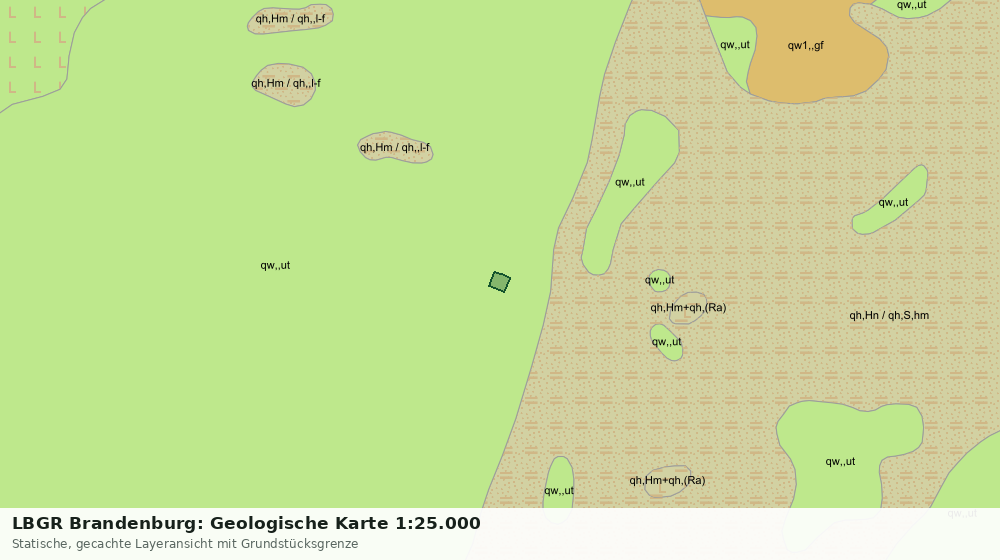 Statische Kartenansicht: LBGR Brandenburg: Geologische Karte 1:25.000