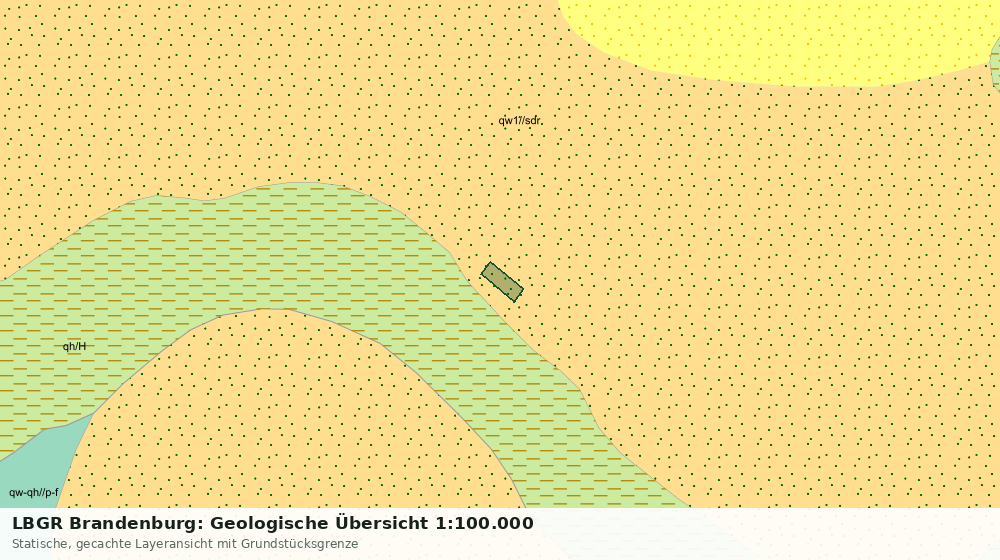 Statische Kartenansicht: LBGR Brandenburg: Geologische Übersicht 1:100.000
