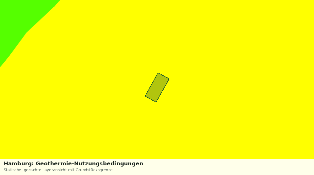 Statische Kartenansicht: Hamburg: Geothermie-Nutzungsbedingungen