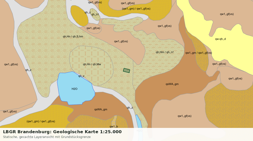 Statische Kartenansicht: LBGR Brandenburg: Geologische Karte 1:25.000