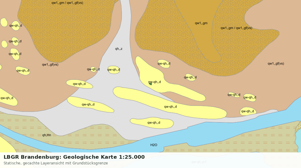 Statische Kartenansicht: LBGR Brandenburg: Geologische Karte 1:25.000
