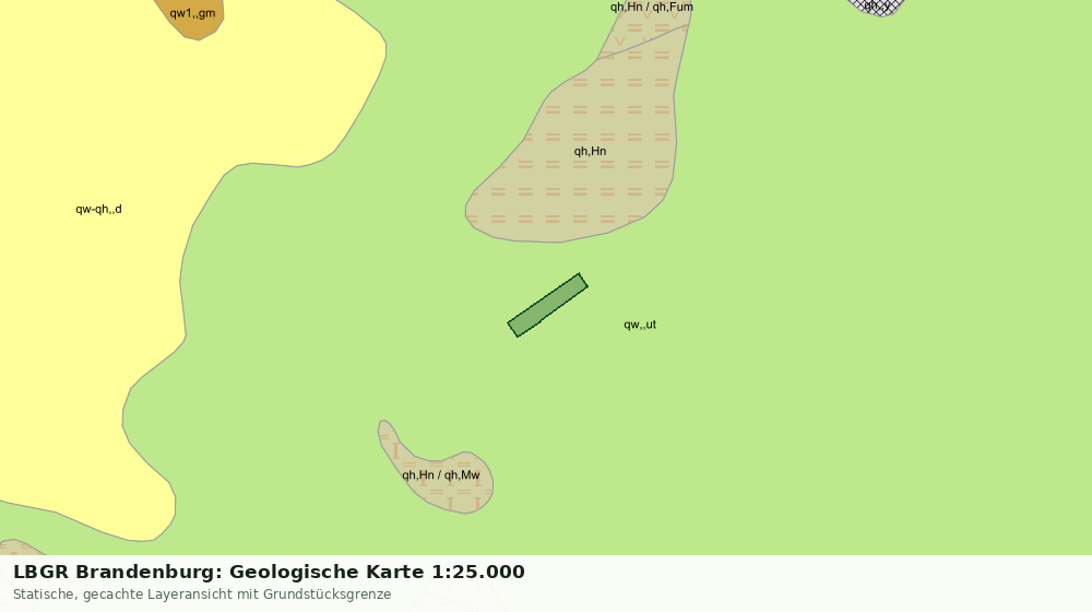Statische Kartenansicht: LBGR Brandenburg: Geologische Karte 1:25.000