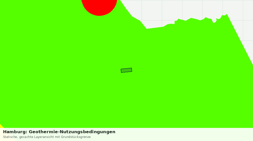 Statische Kartenansicht: Hamburg: Geothermie-Nutzungsbedingungen
