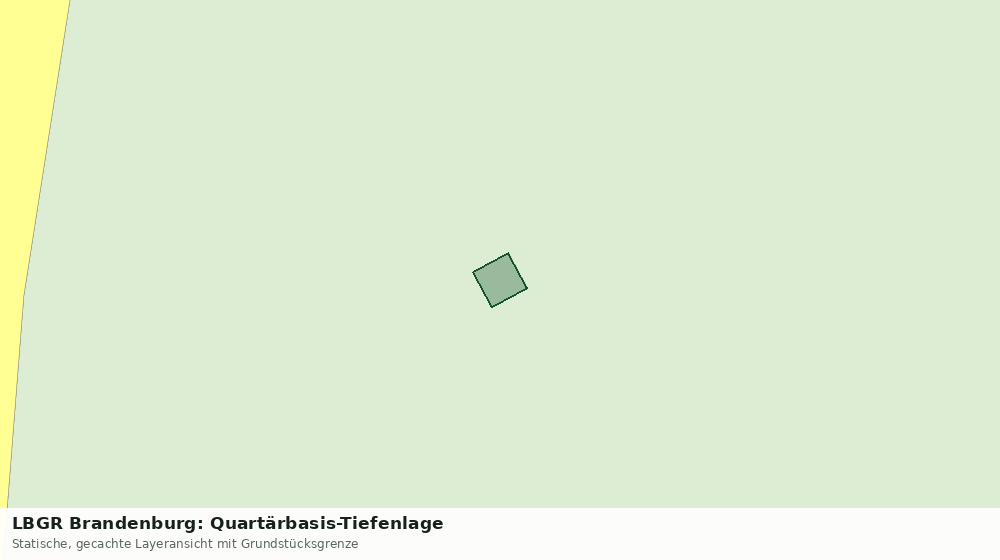Statische Kartenansicht: LBGR Brandenburg: Quartärbasis-Tiefenlage