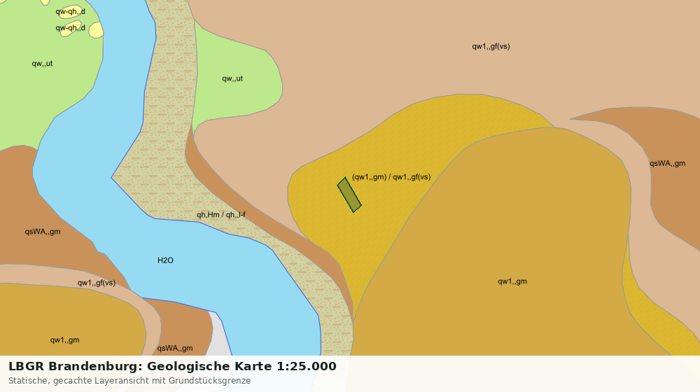 Statische Kartenansicht: LBGR Brandenburg: Geologische Karte 1:25.000
