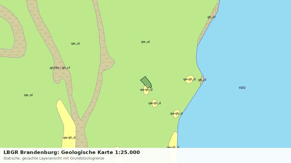 Statische Kartenansicht: LBGR Brandenburg: Geologische Karte 1:25.000