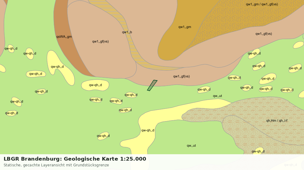 Statische Kartenansicht: LBGR Brandenburg: Geologische Karte 1:25.000