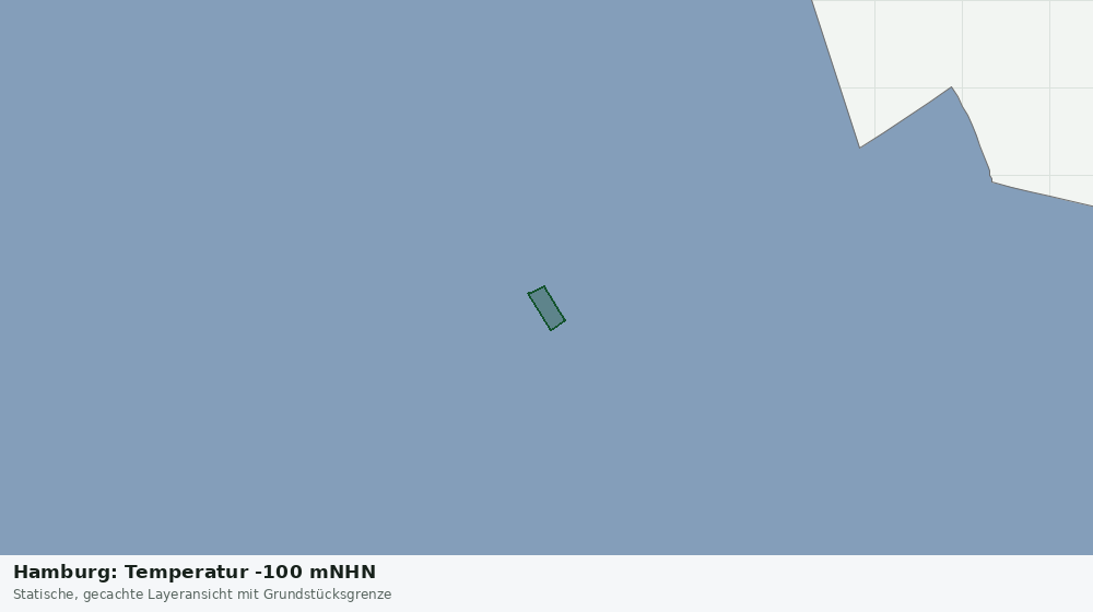 Statische Kartenansicht: Hamburg: Temperatur -100 mNHN