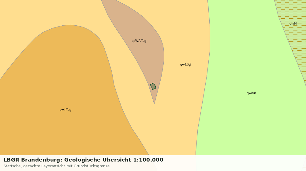 Statische Kartenansicht: LBGR Brandenburg: Geologische Übersicht 1:100.000