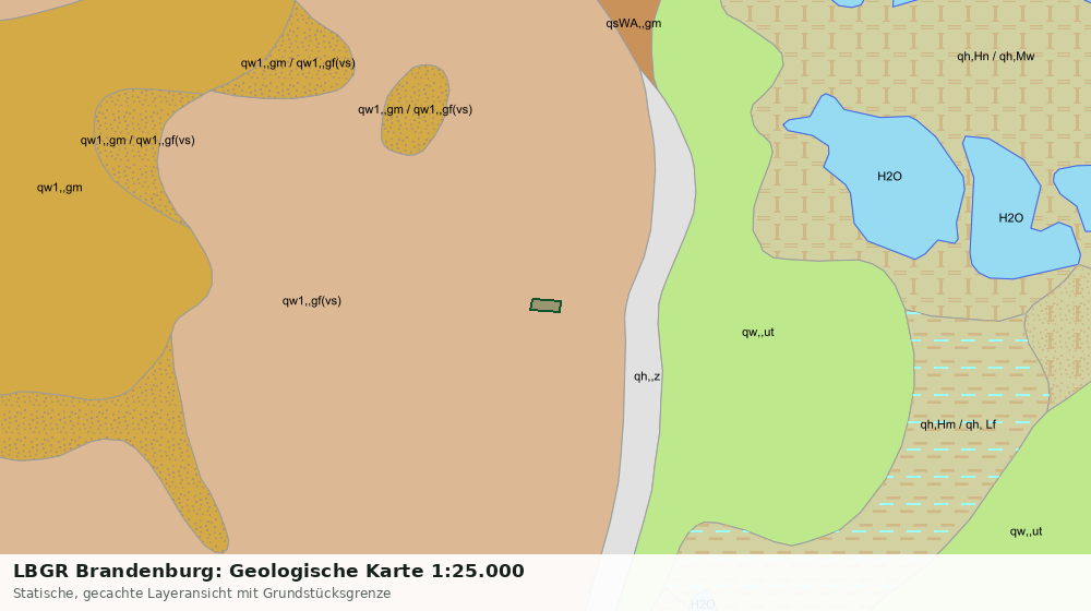 Statische Kartenansicht: LBGR Brandenburg: Geologische Karte 1:25.000