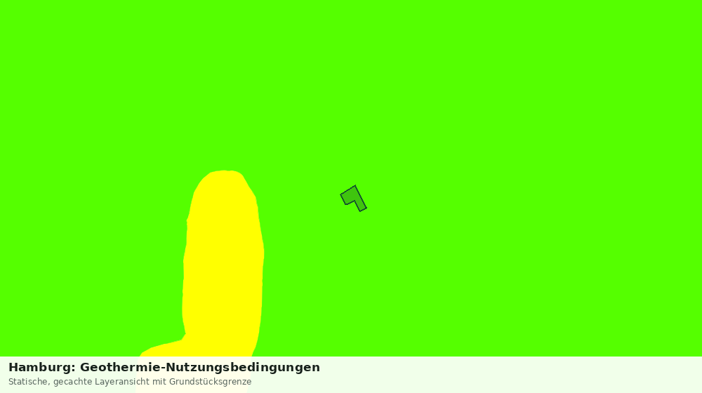 Statische Kartenansicht: Hamburg: Geothermie-Nutzungsbedingungen