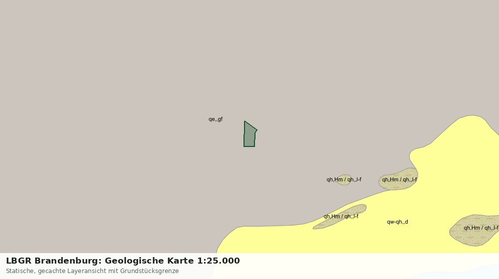 Statische Kartenansicht: LBGR Brandenburg: Geologische Karte 1:25.000