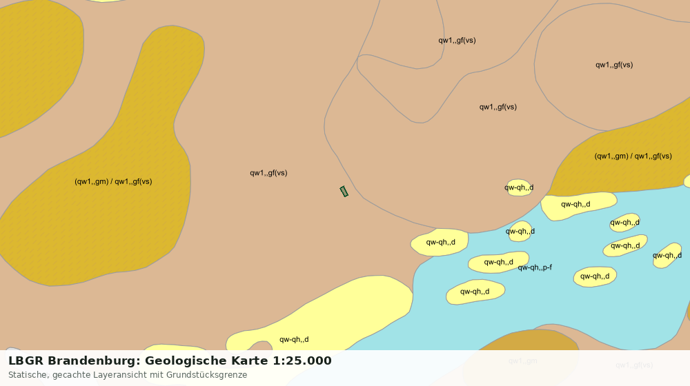 Statische Kartenansicht: LBGR Brandenburg: Geologische Karte 1:25.000