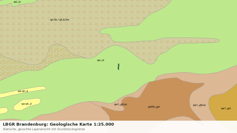 Statische Kartenansicht: LBGR Brandenburg: Geologische Karte 1:25.000