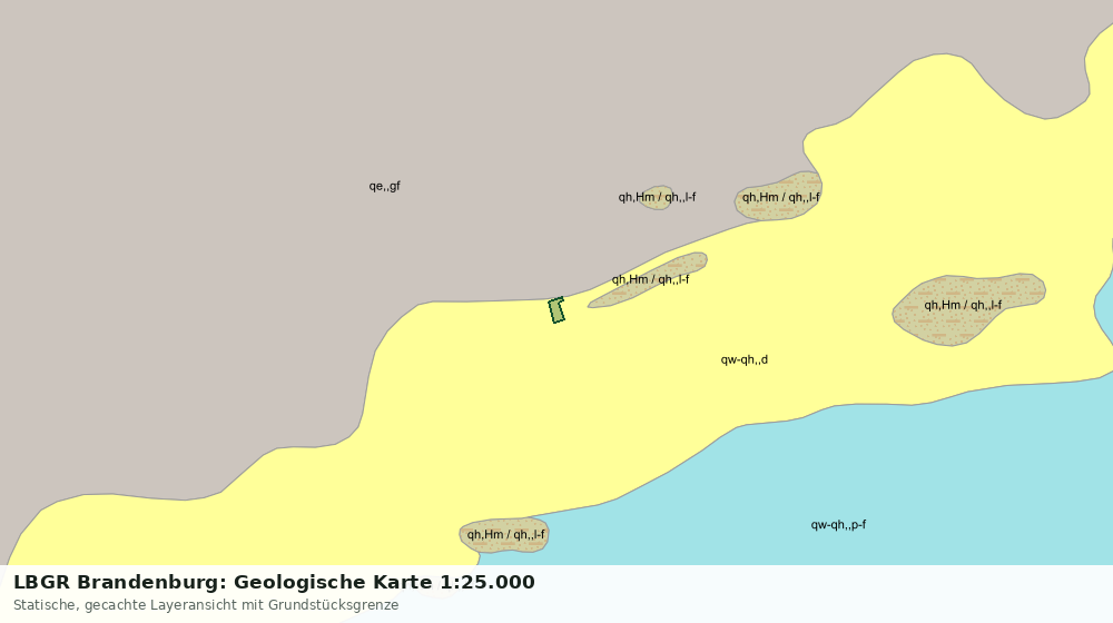 Statische Kartenansicht: LBGR Brandenburg: Geologische Karte 1:25.000