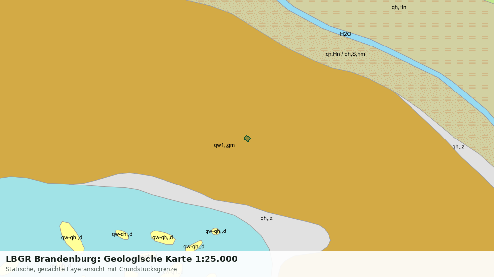 Statische Kartenansicht: LBGR Brandenburg: Geologische Karte 1:25.000
