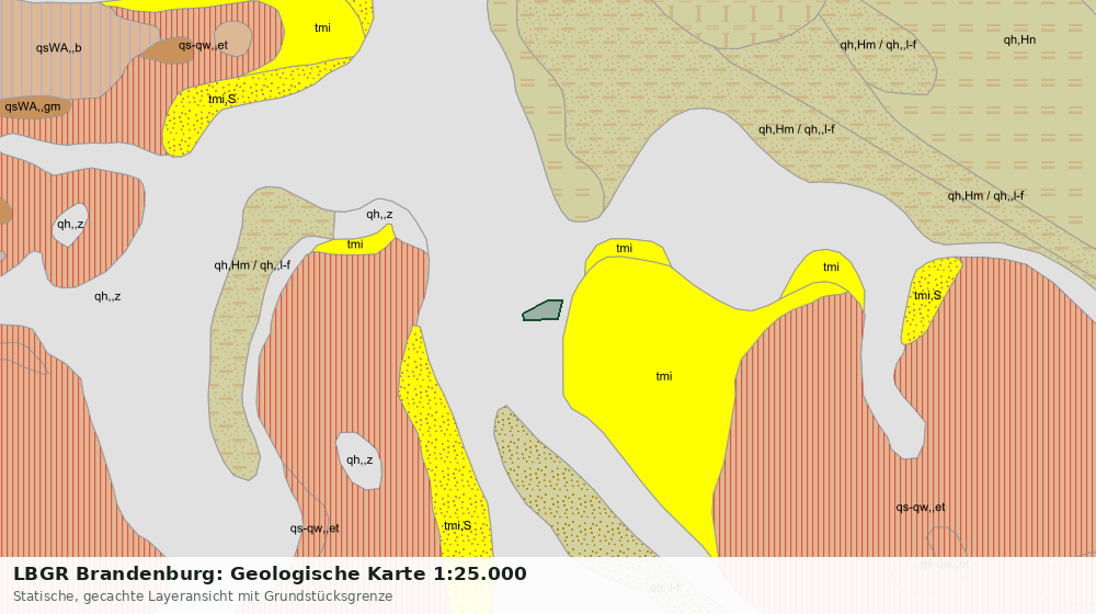 Statische Kartenansicht: LBGR Brandenburg: Geologische Karte 1:25.000
