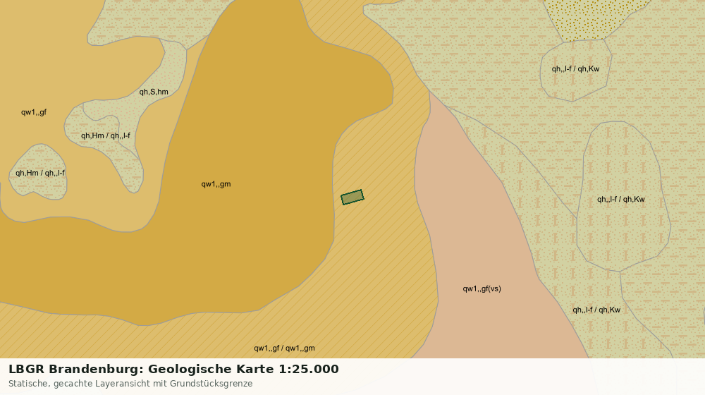 Statische Kartenansicht: LBGR Brandenburg: Geologische Karte 1:25.000