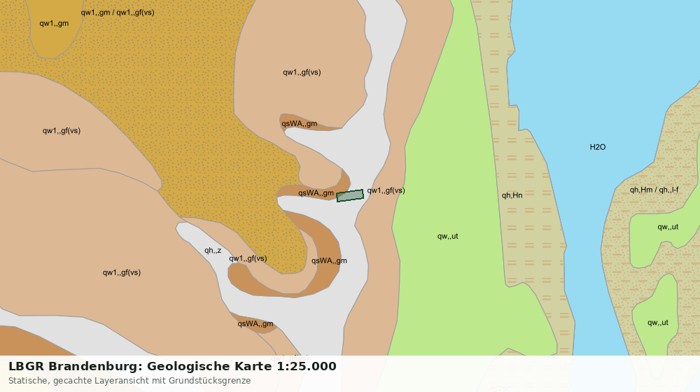 Statische Kartenansicht: LBGR Brandenburg: Geologische Karte 1:25.000