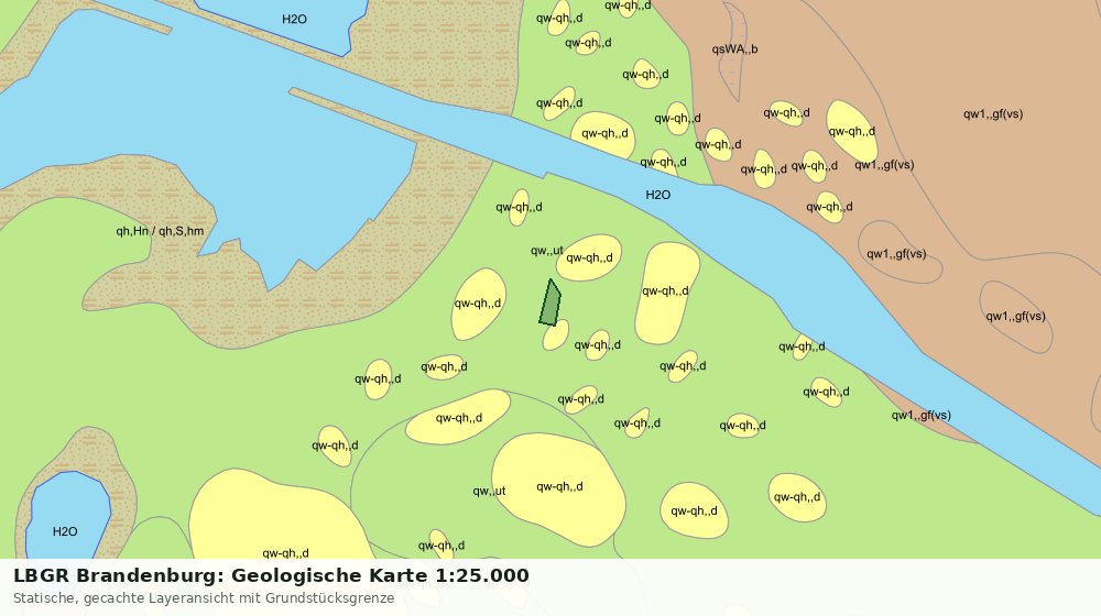 Statische Kartenansicht: LBGR Brandenburg: Geologische Karte 1:25.000