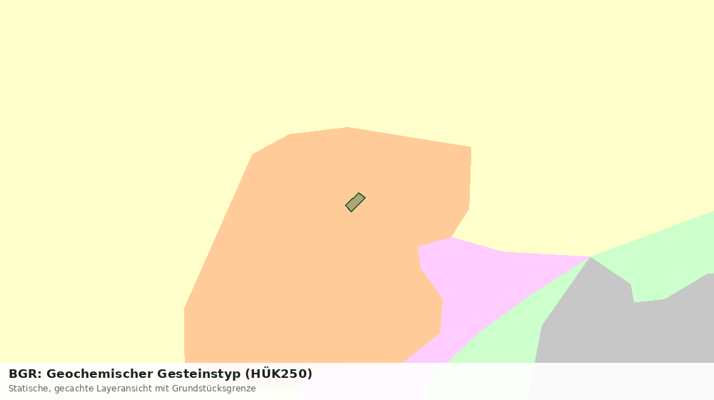Statische Kartenansicht: BGR: Geochemischer Gesteinstyp (HÜK250)