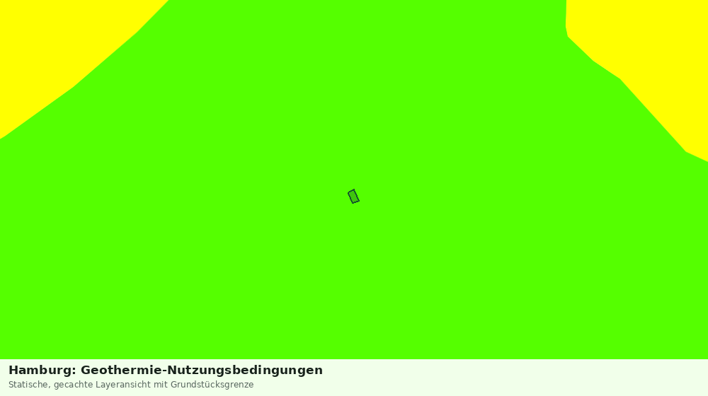 Statische Kartenansicht: Hamburg: Geothermie-Nutzungsbedingungen