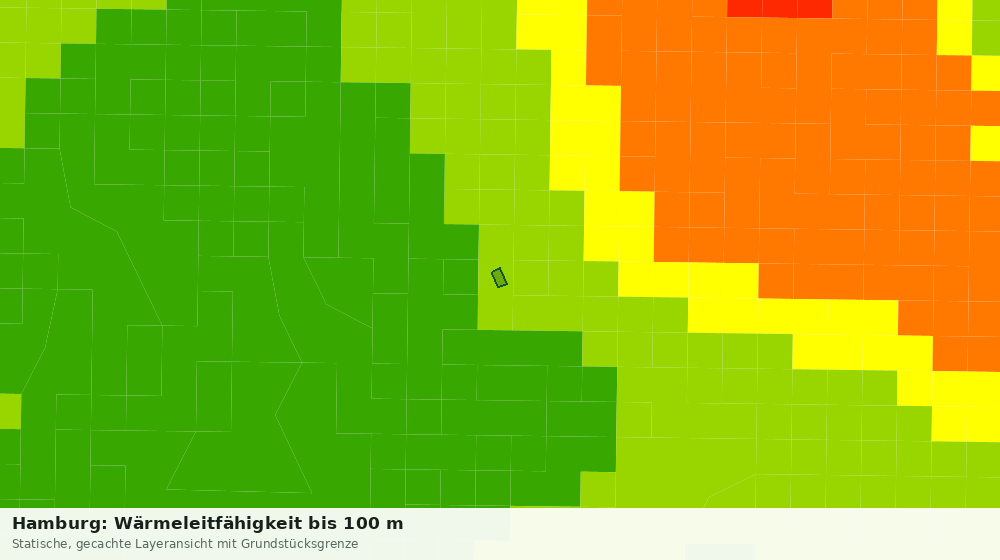 Statische Kartenansicht: Hamburg: Wärmeleitfähigkeit bis 100 m