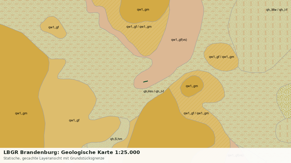 Statische Kartenansicht: LBGR Brandenburg: Geologische Karte 1:25.000