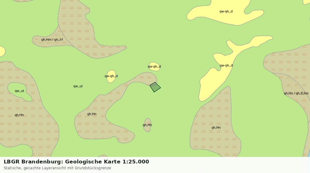 Statische Kartenansicht: LBGR Brandenburg: Geologische Karte 1:25.000