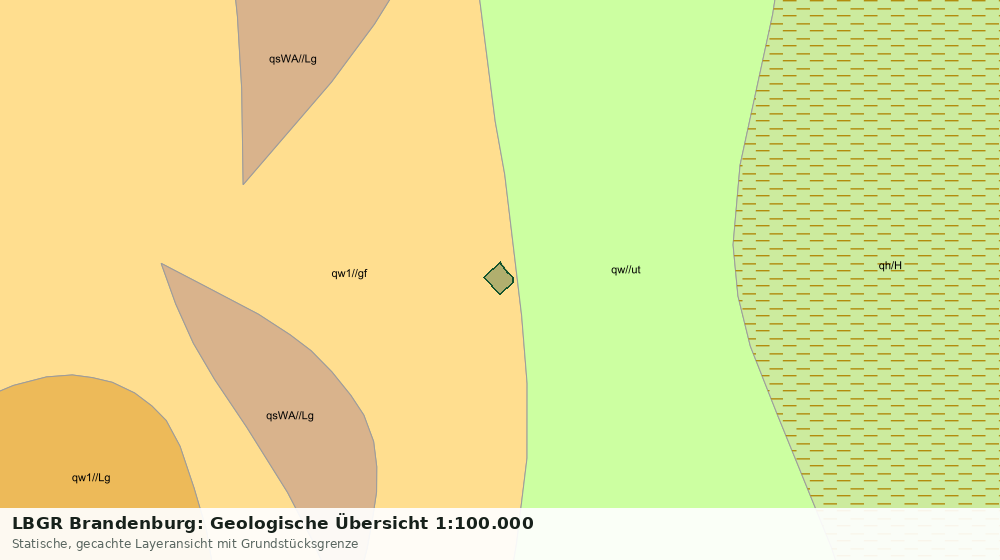 Statische Kartenansicht: LBGR Brandenburg: Geologische Übersicht 1:100.000