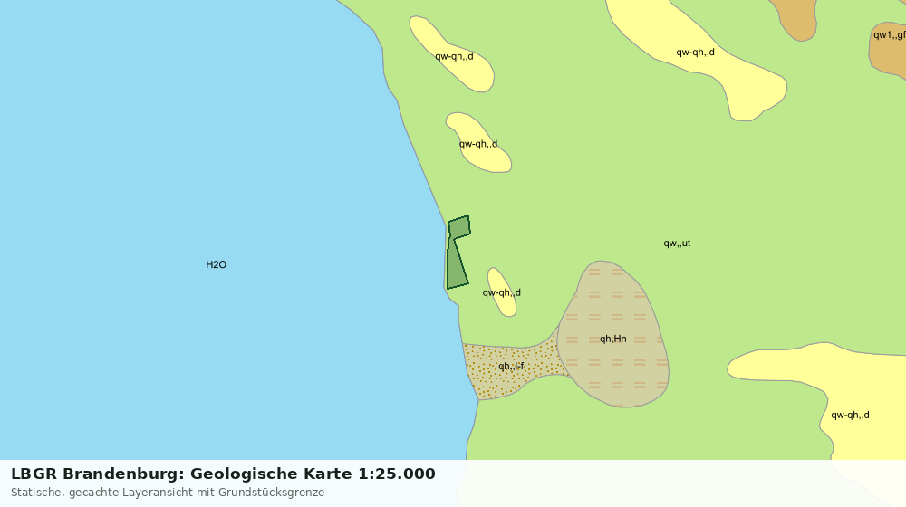 Statische Kartenansicht: LBGR Brandenburg: Geologische Karte 1:25.000