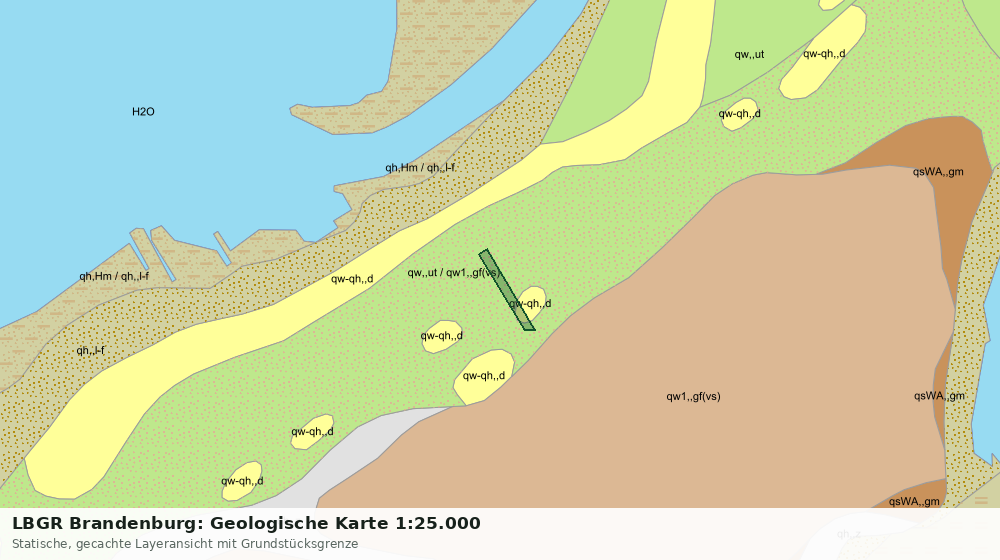 Statische Kartenansicht: LBGR Brandenburg: Geologische Karte 1:25.000