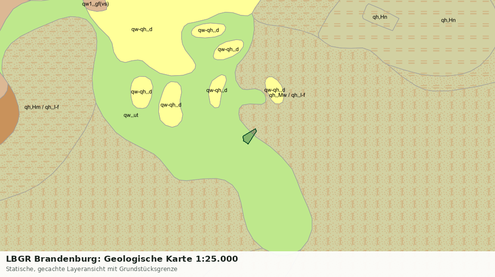 Statische Kartenansicht: LBGR Brandenburg: Geologische Karte 1:25.000