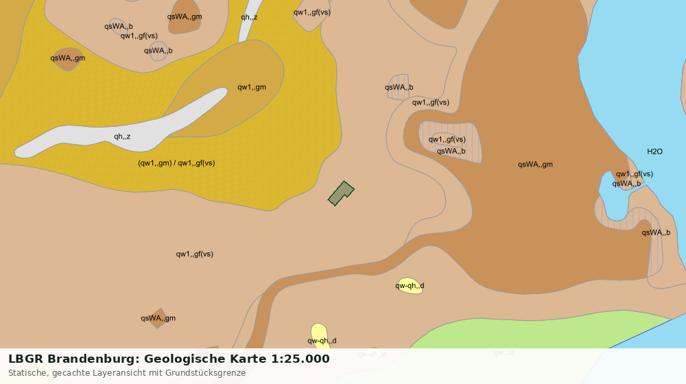 Statische Kartenansicht: LBGR Brandenburg: Geologische Karte 1:25.000