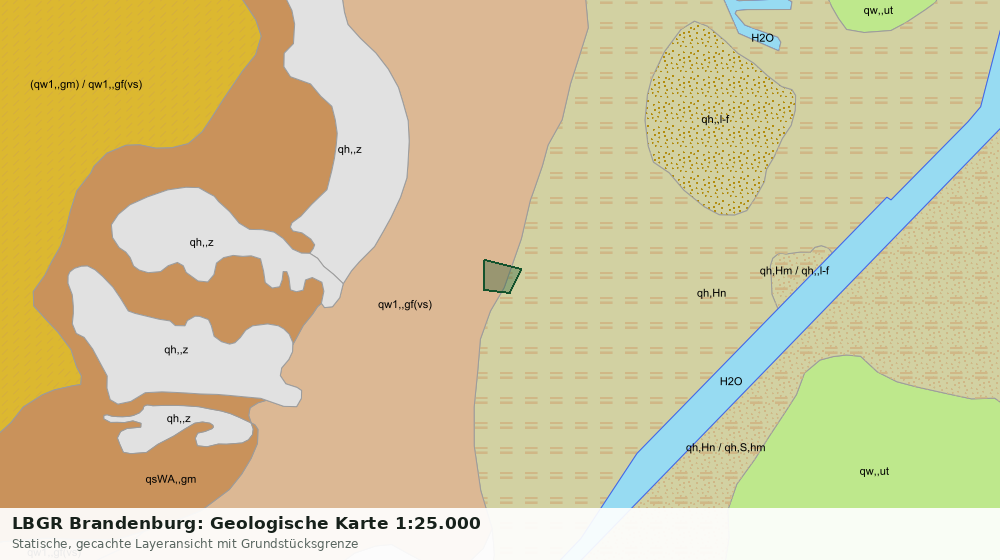 Statische Kartenansicht: LBGR Brandenburg: Geologische Karte 1:25.000