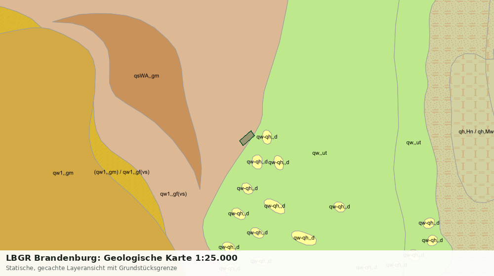 Statische Kartenansicht: LBGR Brandenburg: Geologische Karte 1:25.000