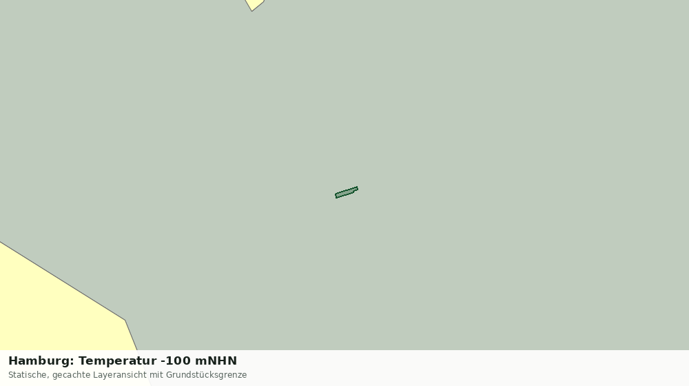 Statische Kartenansicht: Hamburg: Temperatur -100 mNHN