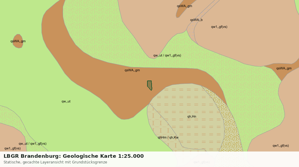Statische Kartenansicht: LBGR Brandenburg: Geologische Karte 1:25.000
